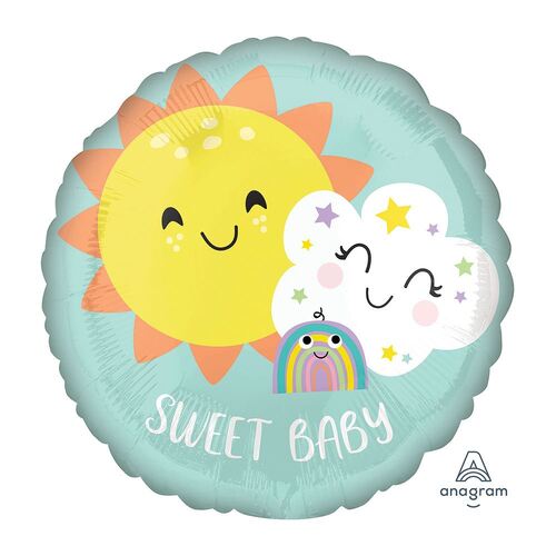 45cm Standard HX Sweet Baby Rainbow Foil Balloon