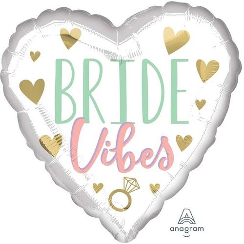 45cm Standard HX Bride Vibes Bridal Shower Foil Balloon