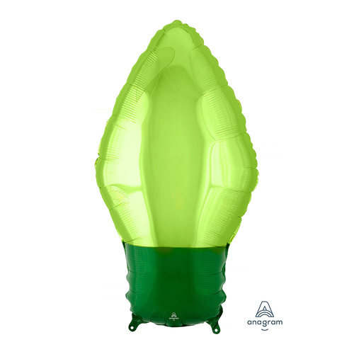 Standard Shape XL Green Christmas Light Bulb Foil Balloon
