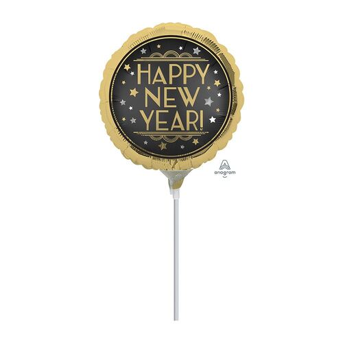 22cm Vintage Satin Happy New Year  Foil Balloon