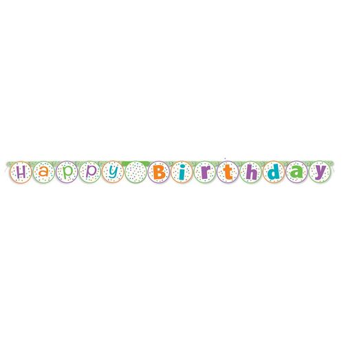 Citrus Dot Birthday Happy BirthdayJointed Banner 1.8m 