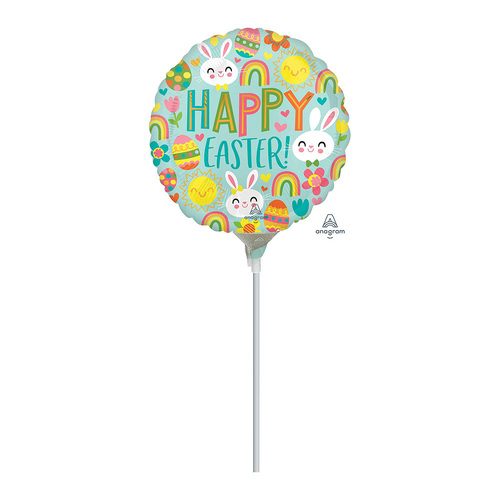 22cm Happy Easter Icons Foil Balloon