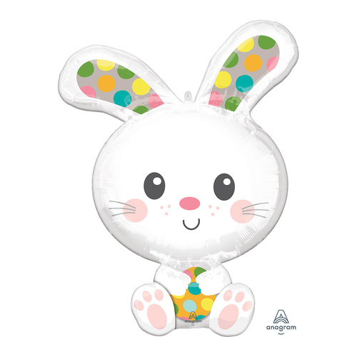 SuperShape XL Easter Spotted Bunny Foil Balloon
