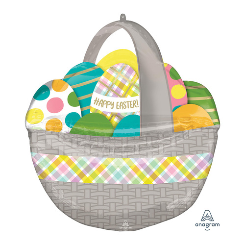 SuperShape XL Easter Egg Basket Foil Balloon