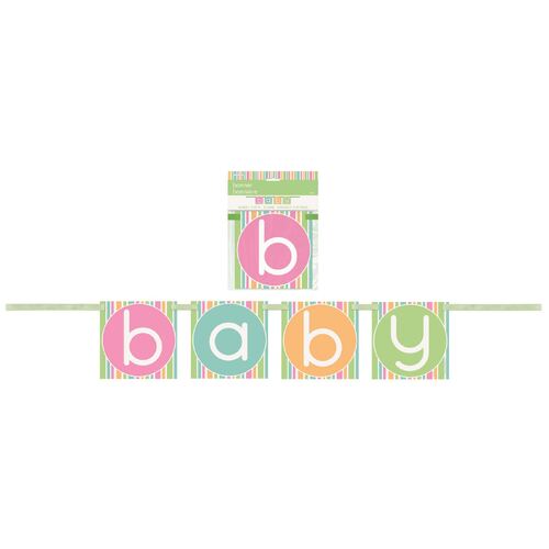 Pastel Baby Showerblock Banner