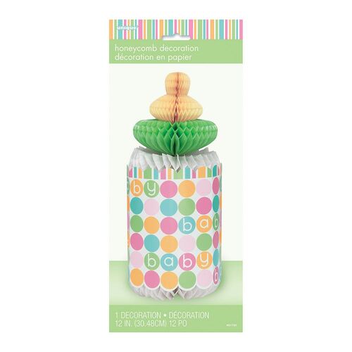 Pastel Baby Shower Bottle Honeycomb