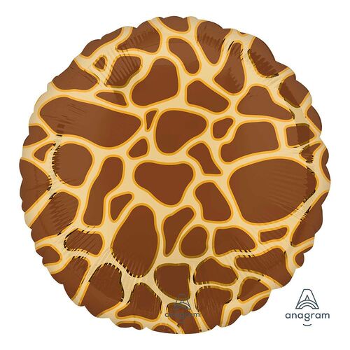 45cm Standard HX Giraffe Print Animalz Foil Balloon