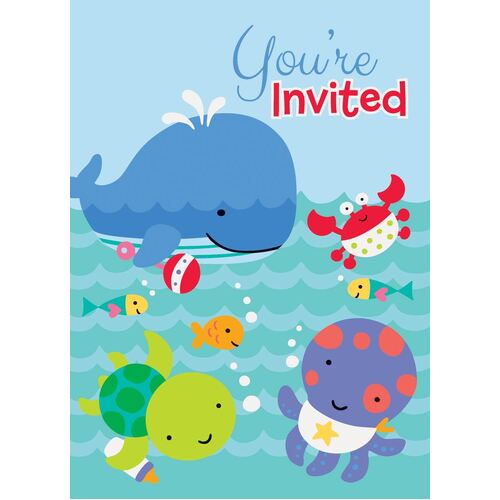 Under the Sea Invitations 8 Pack