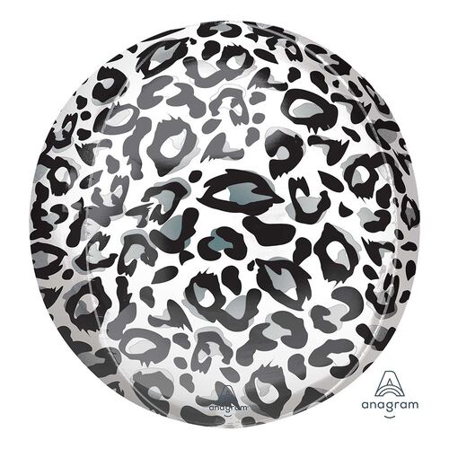 Orbz XL Snow Leopard Print Animalz Foil Balloon