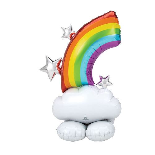 AirLoonz Rainbow & Clouds Foil Balloon
