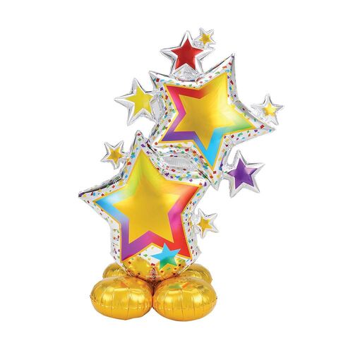 AirLoonz Colourful Star Cluster  Foil Balloon
