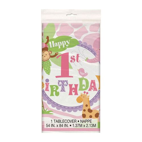 Pink Safari 1st Tablecover