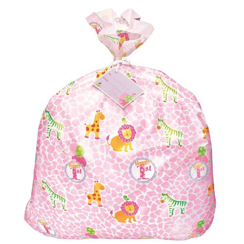 Pink Safari 1st Jumbo Cellobag