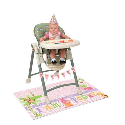 Pink Safari 1st High Chair Kit