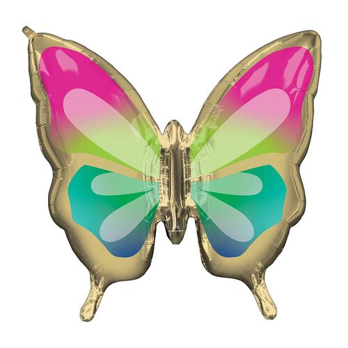 SuperShape Beautiful Tropical Butterfly Foil Balloons