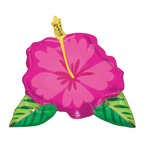SuperShape Beautiful Tropical Hibiscus Flower Foil Balloons