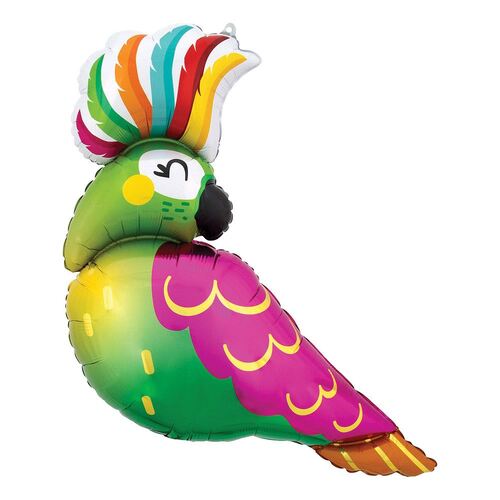 SuperShape Tropical Parrot Foil Balloons