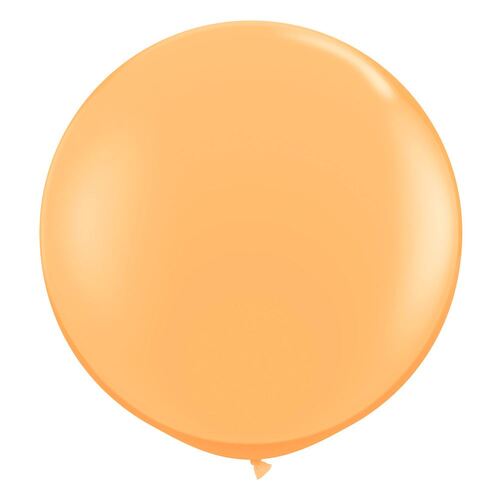90cm Round Fashion Orange Latex 2 Pack
