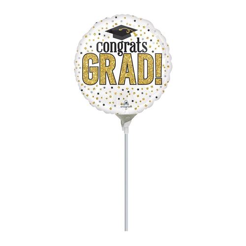 22cm Congrats Grad Sparkle Foil Balloons