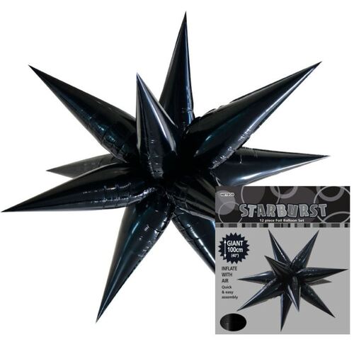 Glitz Starburst Black 100cm 