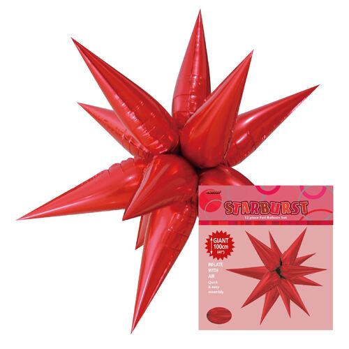 Glitz Starburst Red 100cm 