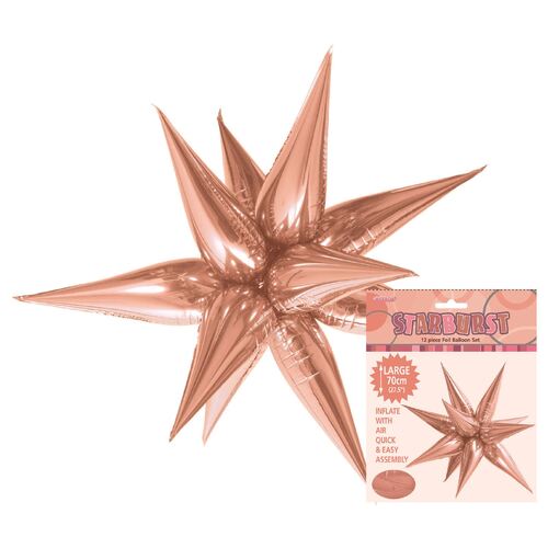 Glitz Starburst Rose Gold 70cm 