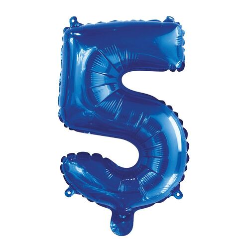 35cmRoyal Blue 5 Number Foil Balloon 