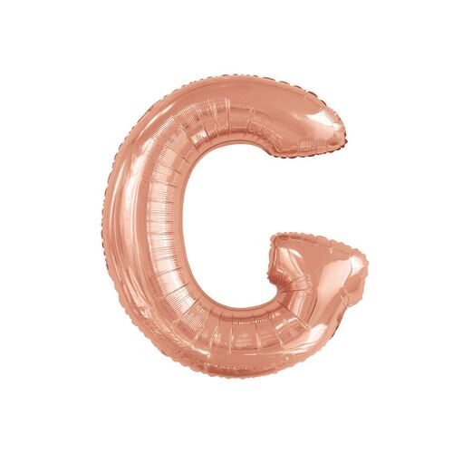Rose Gold G Letter Foil Balloon 86cm 