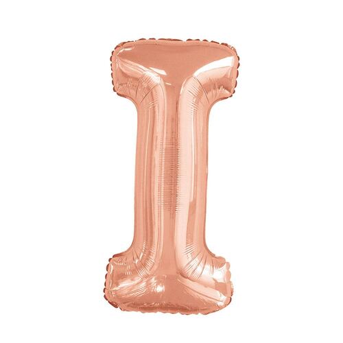 Rose Gold I Letter Foil Balloon 86cm 