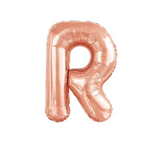 Rose Gold R Letter Foil Balloon 86cm 
