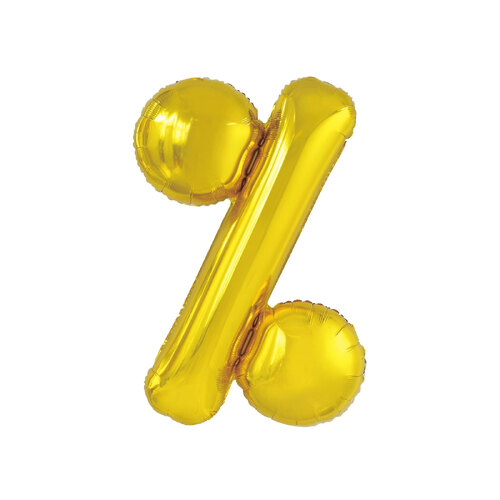 Gold % Letter Foil Balloon 86cm 