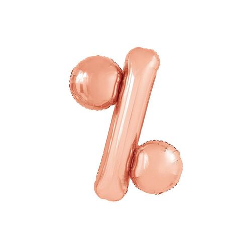 Rose Gold % Letter Foil Balloon 86cm 