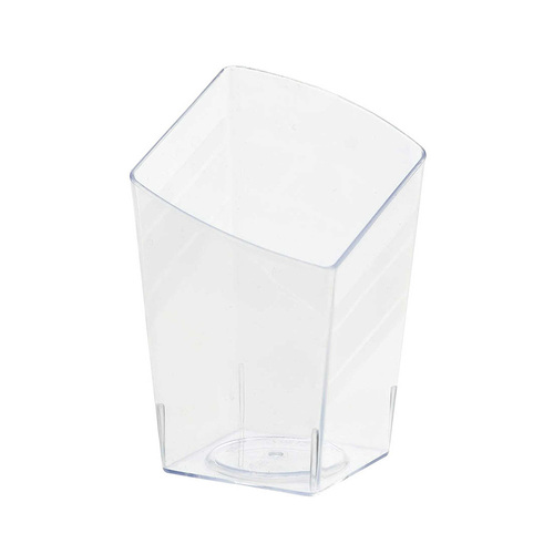 Mini Catering Slanted Tumblers Clear Plastic 2.2oz/ 65ml 10 pack