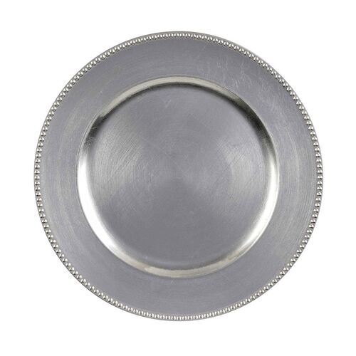 Premium Charger Plate Metallic Silver