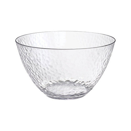 Premium Large Bowl Clear Hammered Look