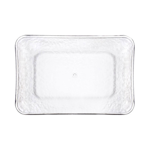 Premium Rectangular Tray Clear Hammered Look