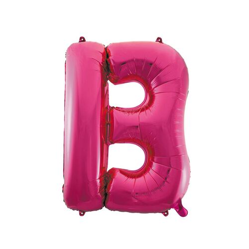 Hot Pink B Letter Foil Balloon 86cm 