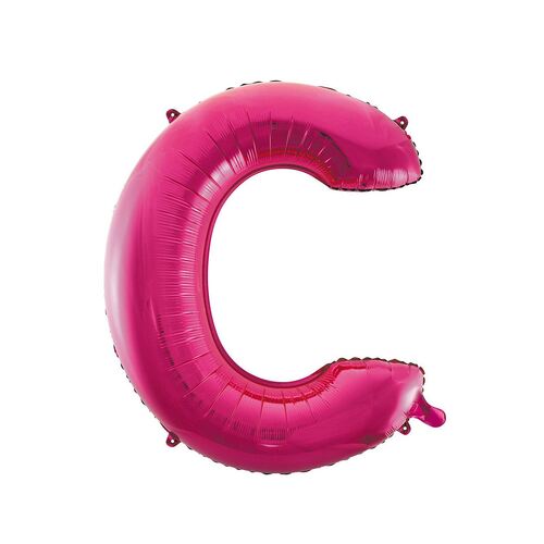 Hot Pink C Letter Foil Balloon 86cm 