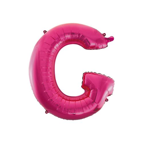 Hot Pink G Letter Foil Balloon 86cm 