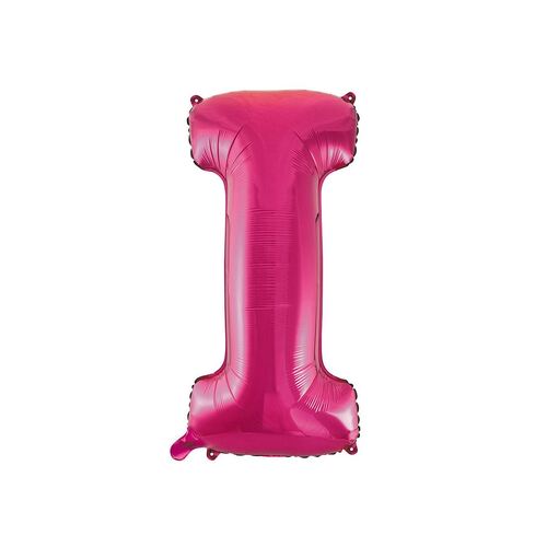 Hot Pink I Letter Foil Balloon 86cm 
