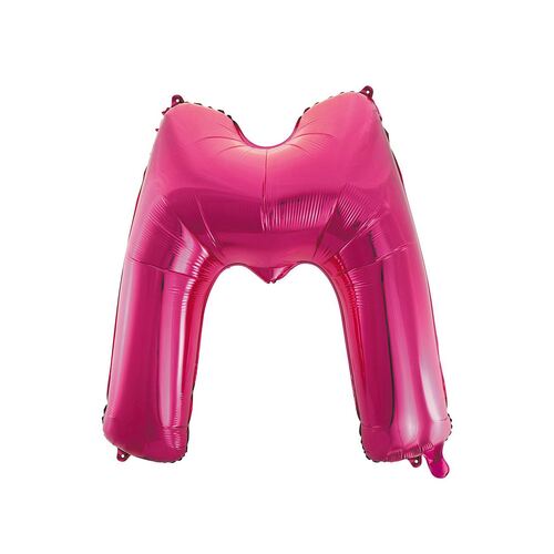 Hot Pink M Letter Foil Balloon 86cm 