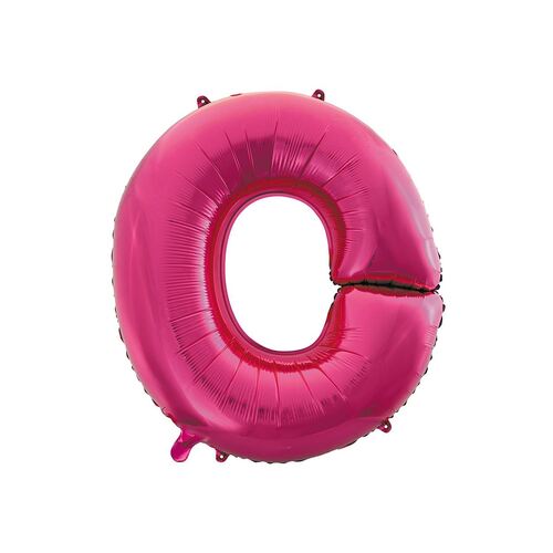 Hot Pink O Letter Foil Balloon 86cm 