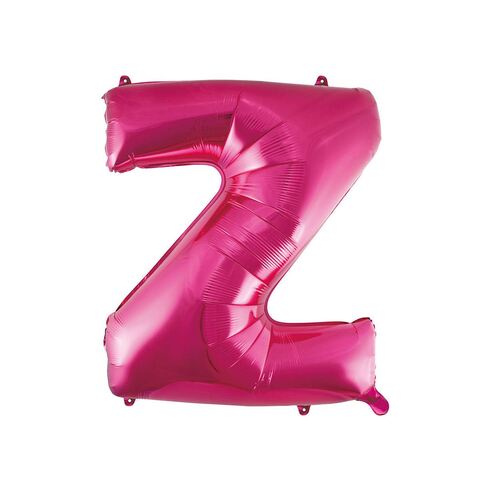 Hot Pink Z Letter Foil Balloon 86cm 