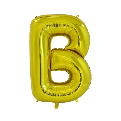 Gold B Letter Foil Balloon 86cm 