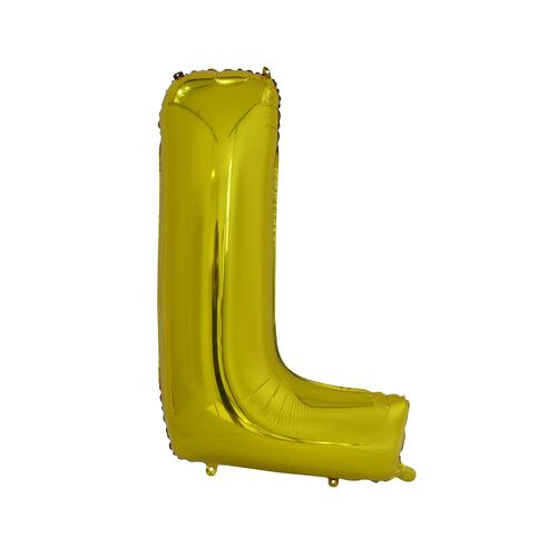 Gold L Letter Foil Balloon 86cm 