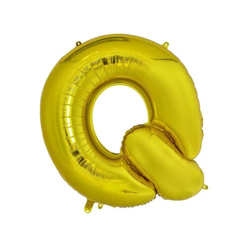 Gold Q Letter Foil Balloon 86cm 