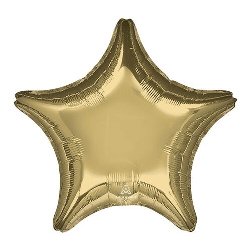 45cm Standard Star XL White Gold Foil Balloon