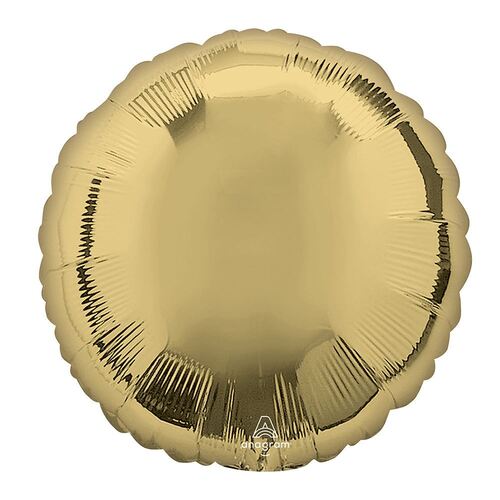 45cm Standard Circle HX White Gold  Foil Balloon
