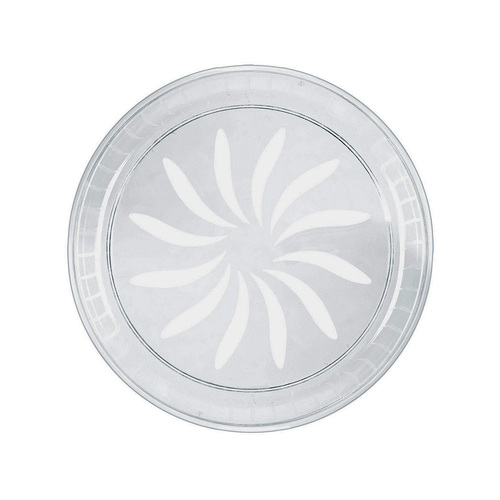 Plastic Swirl Platter Clear