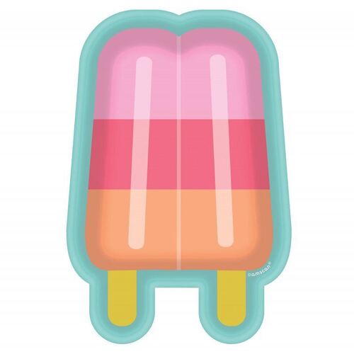 Just Chillin Popsicle Shaped Paper Lunch Plates 18cm 8 Pack